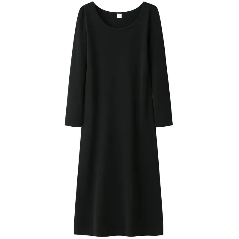 Women Grey Long Sleeve Dress Winter Inner Skirt Elegant Slim Fit - Image 19