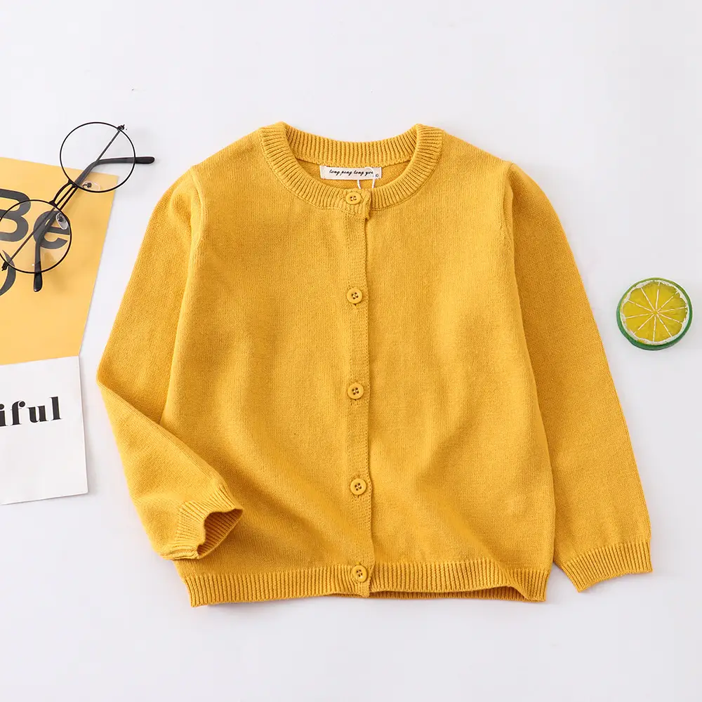 2022 New Men's Baby Sweater Pure Cotton Yellow - Image 14