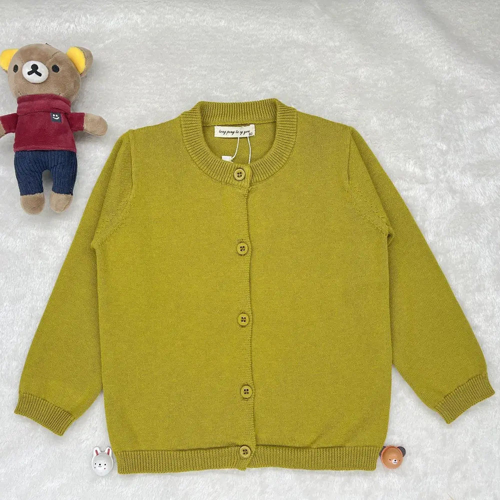 2022 New Men's Baby Sweater Pure Cotton Yellow - Image 24