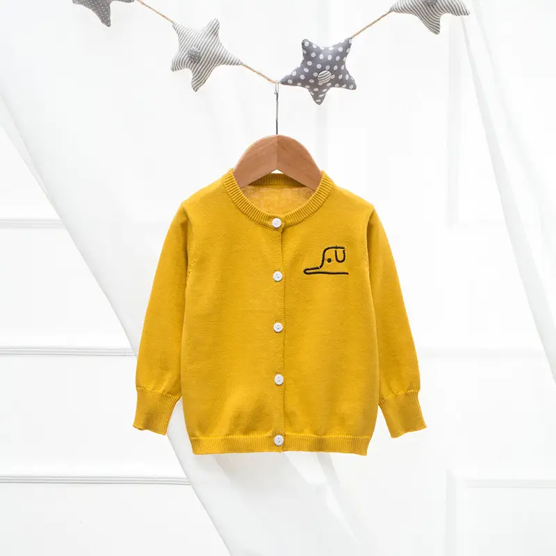 2022 New Men's Baby Sweater Pure Cotton Yellow - Image 36
