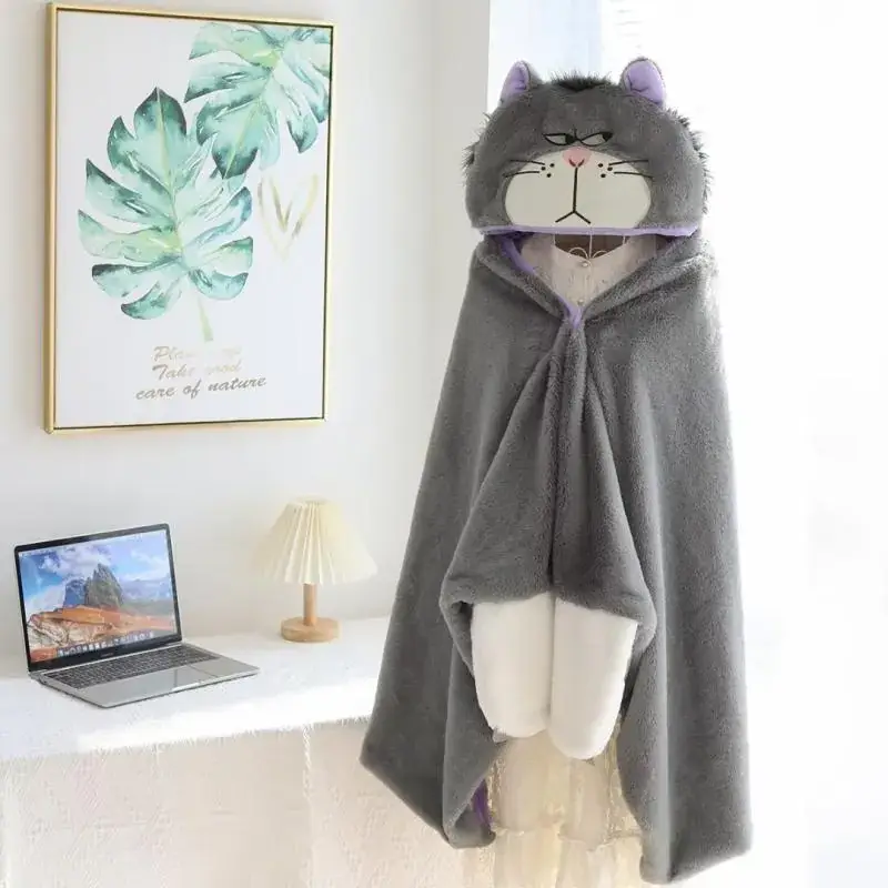 Lucifer Cat Hooded Blanket for Kids & Office Use - Image 4
