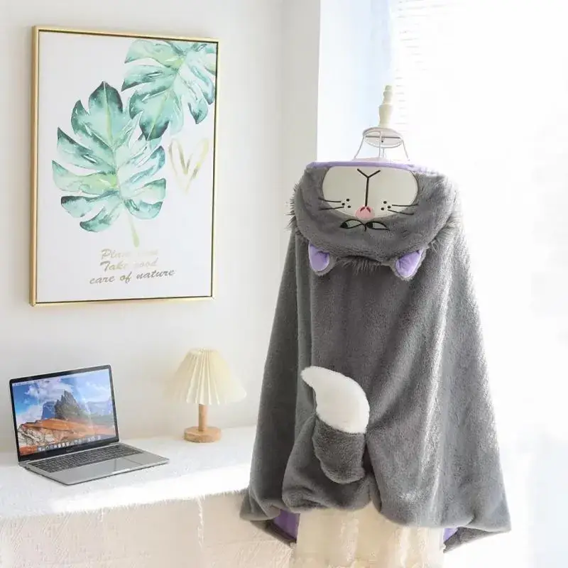 Lucifer Cat Hooded Blanket for Kids & Office Use - Image 5