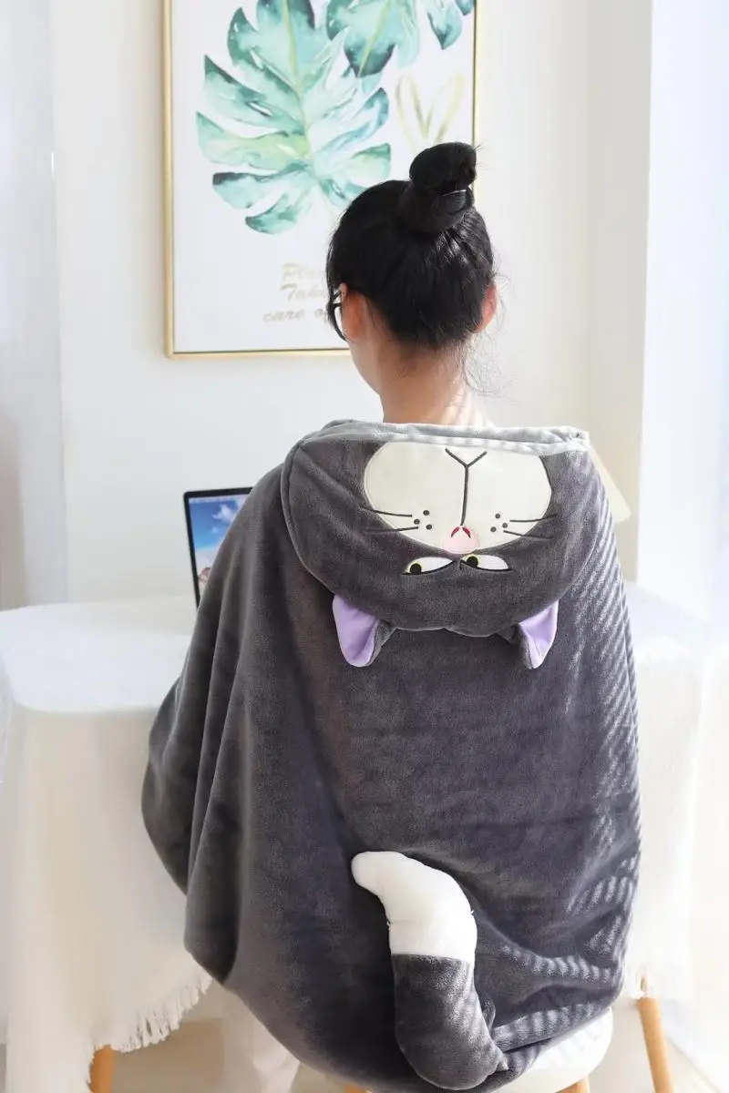 Lucifer Cat Hooded Blanket for Kids & Office Use — feature 1