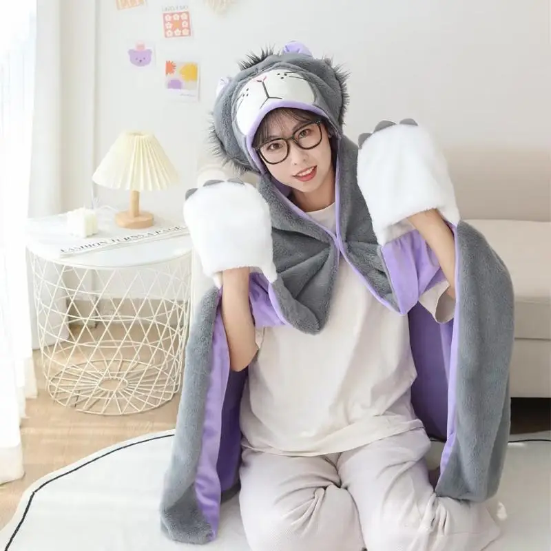 Lucifer Cat Hooded Blanket for Kids & Office Use — feature 3