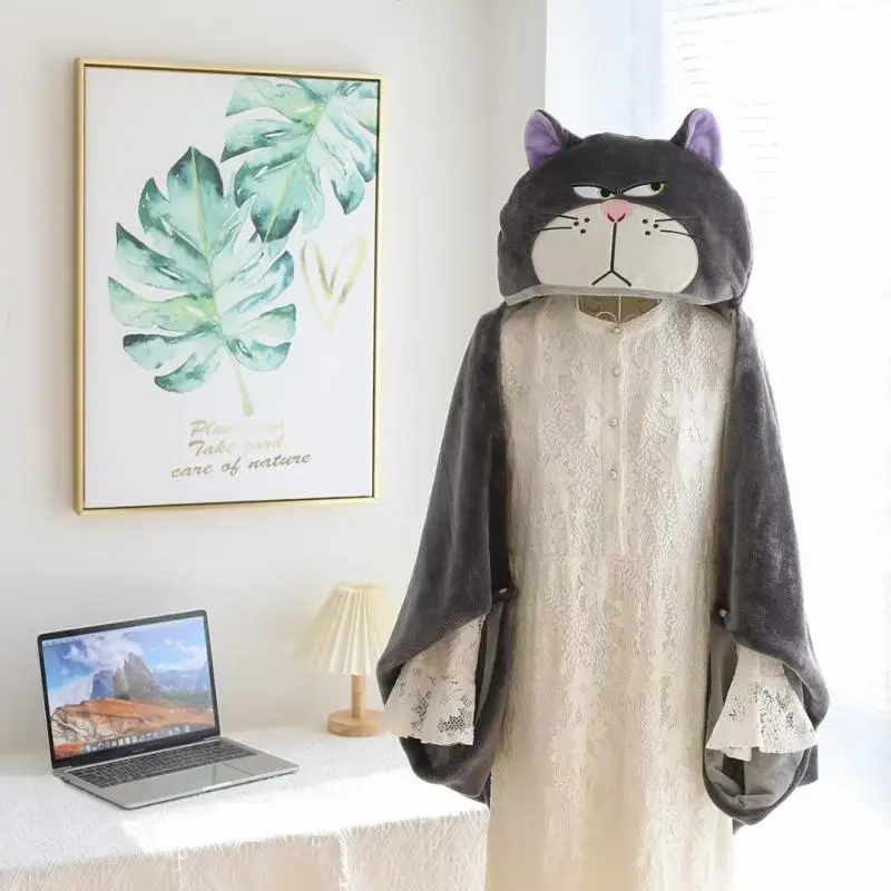 Lucifer Cat Hooded Blanket for Kids & Office Use — feature 4