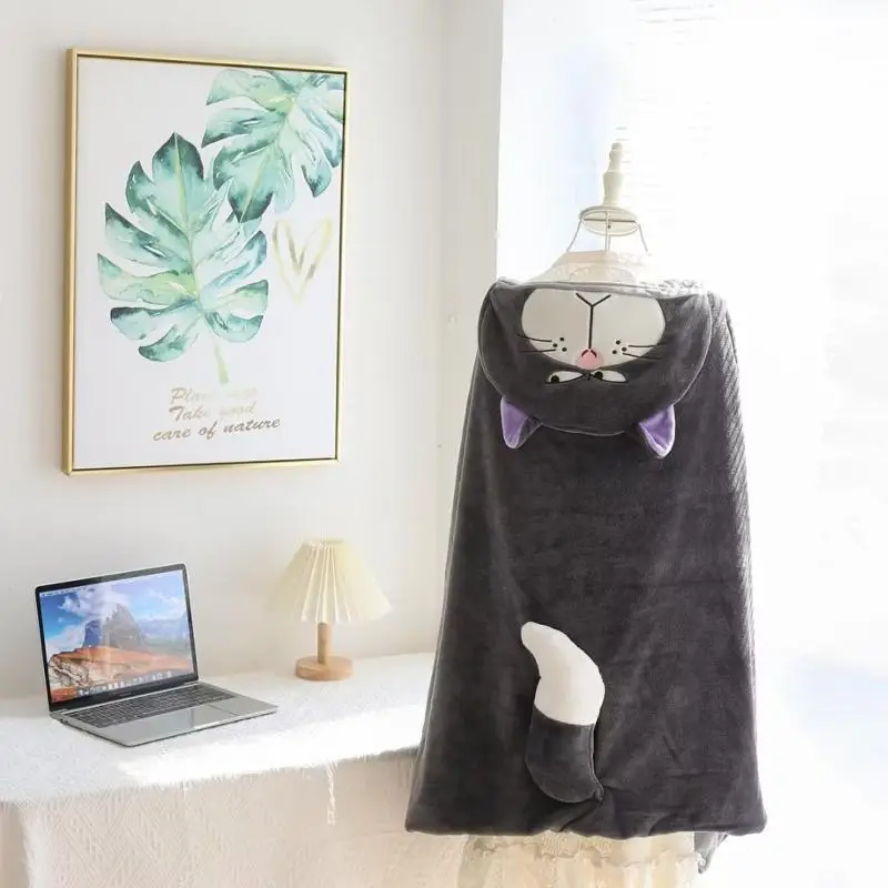 Lucifer Cat Hooded Blanket for Kids & Office Use — feature 5