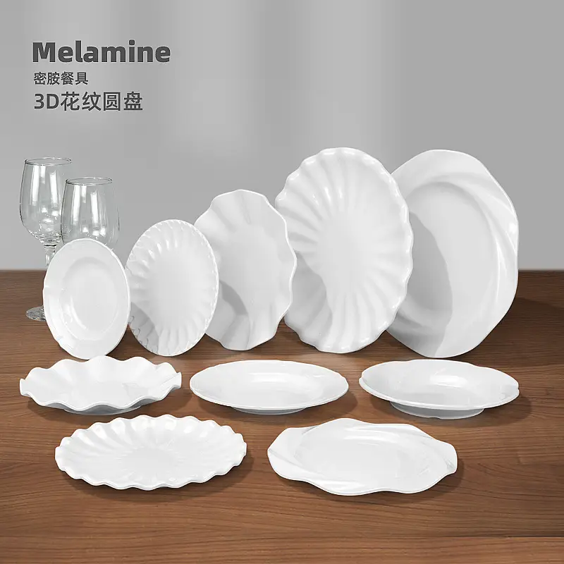 A5 Melamine White Special Shape Hot Pot Dish - Image 27