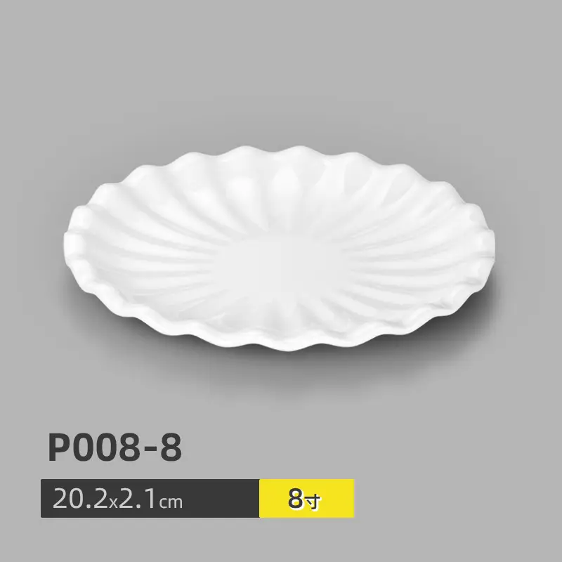A5 Melamine White Special Shape Hot Pot Dish - Image 10