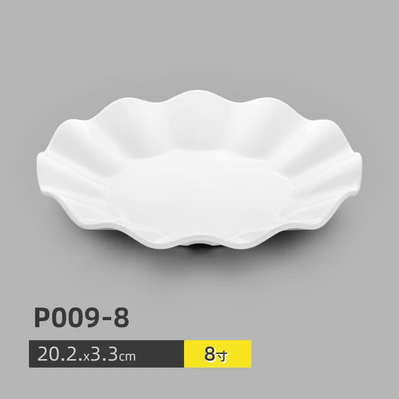 A5 Melamine White Special Shape Hot Pot Dish - Image 14