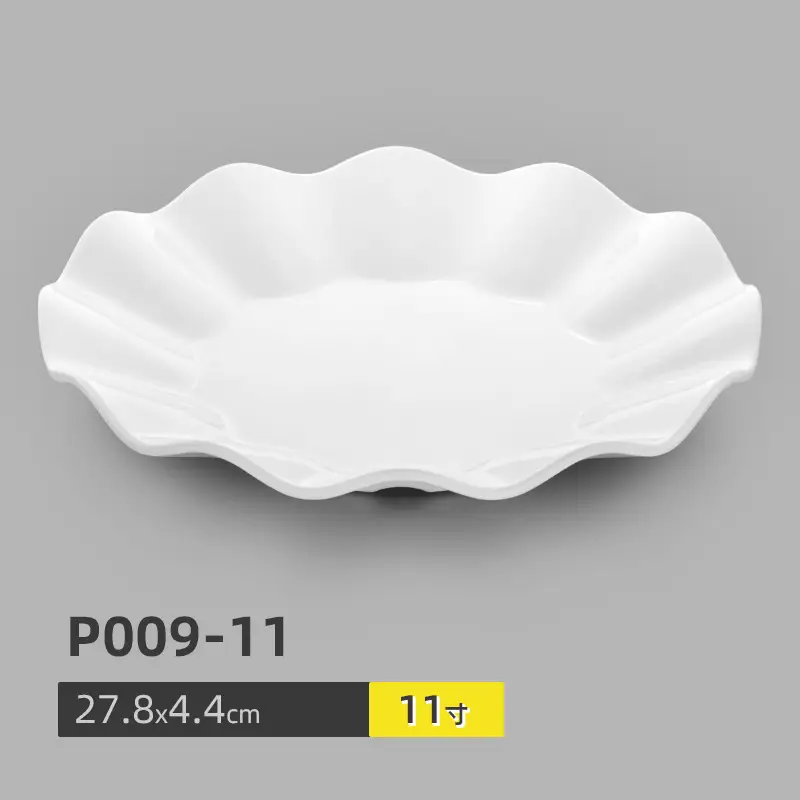 A5 Melamine White Special Shape Hot Pot Dish - Image 16