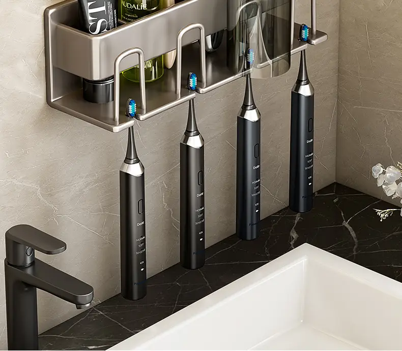 Wall-Mounted Electric Toothbrush Rack with 5 Tooth Cups — feature 7