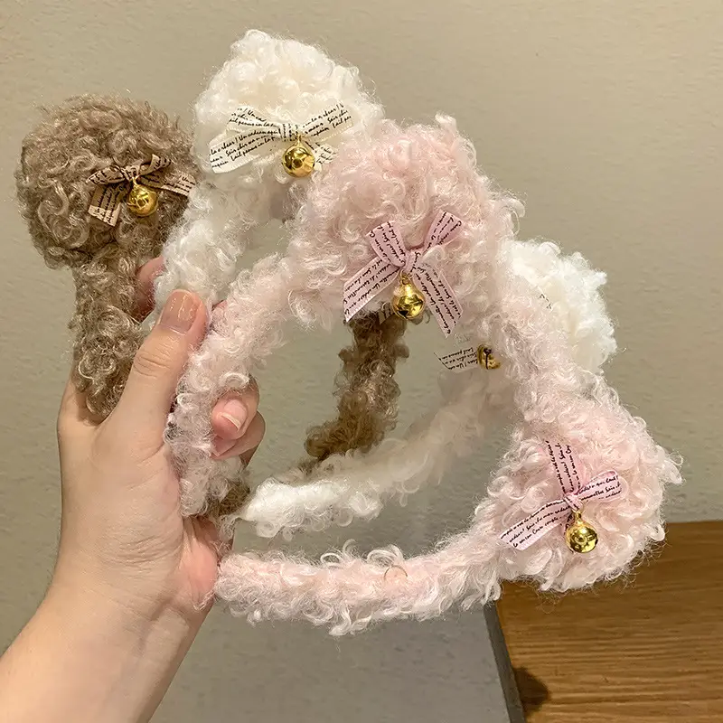 Plush Wool Curly Hairband for All Occasions - Image 5