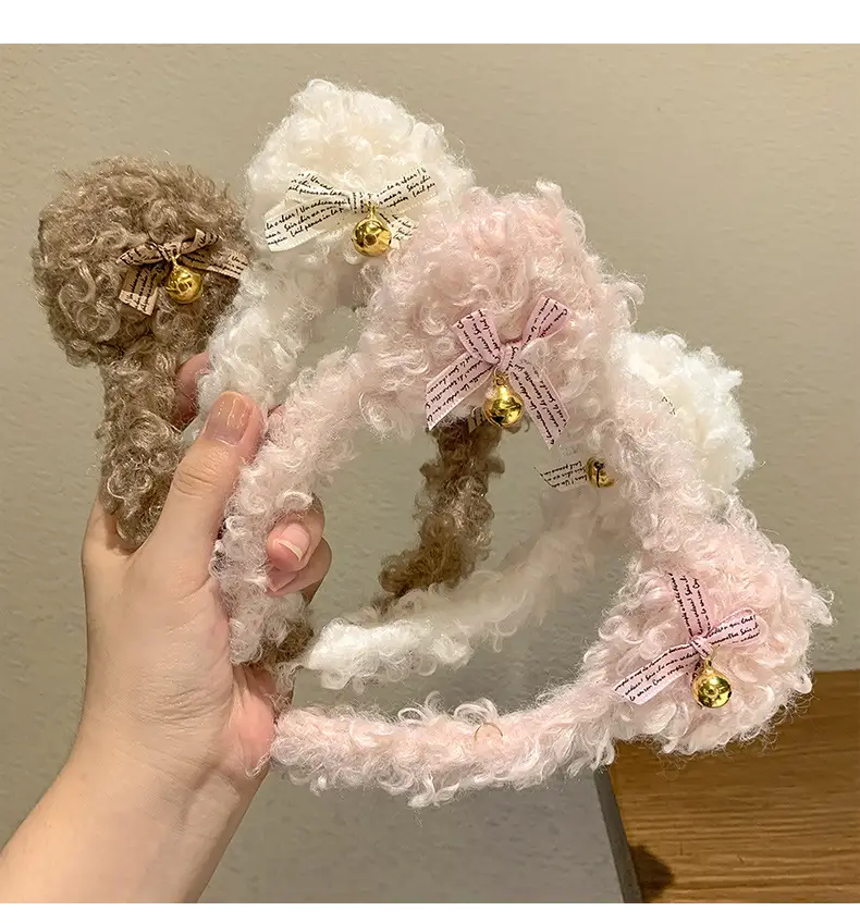 Plush Wool Curly Hairband for All Occasions — feature 38