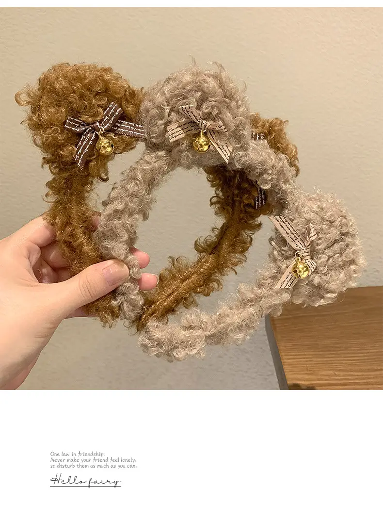 Plush Wool Curly Hairband for All Occasions — feature 43