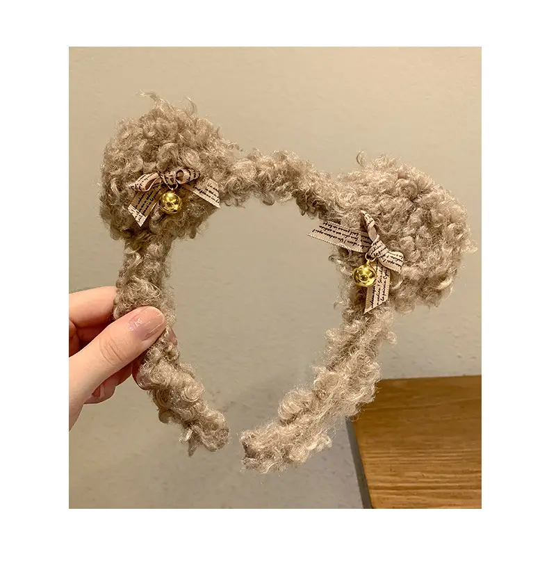 Plush Wool Curly Hairband for All Occasions — feature 48