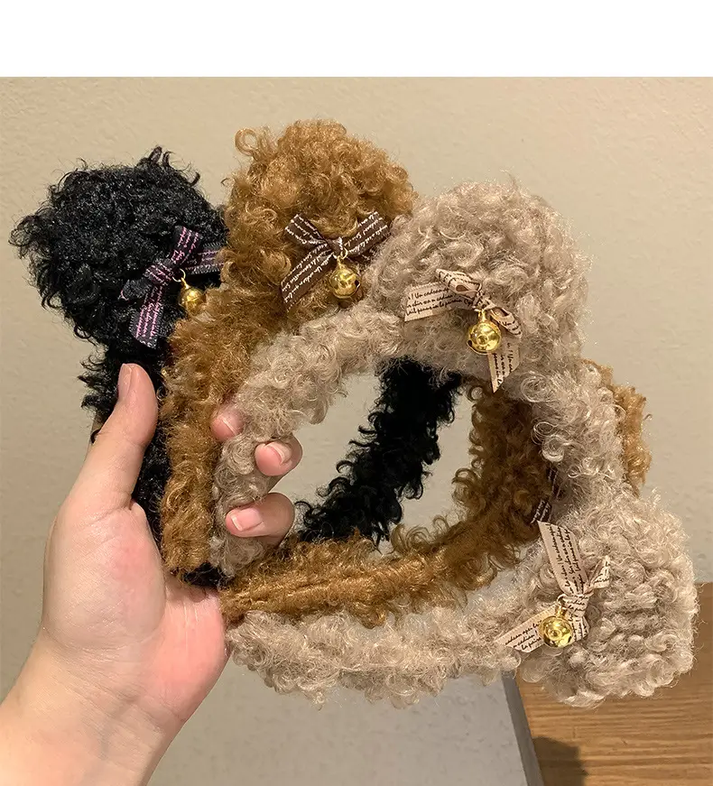 Plush Wool Curly Hairband for All Occasions — feature 50
