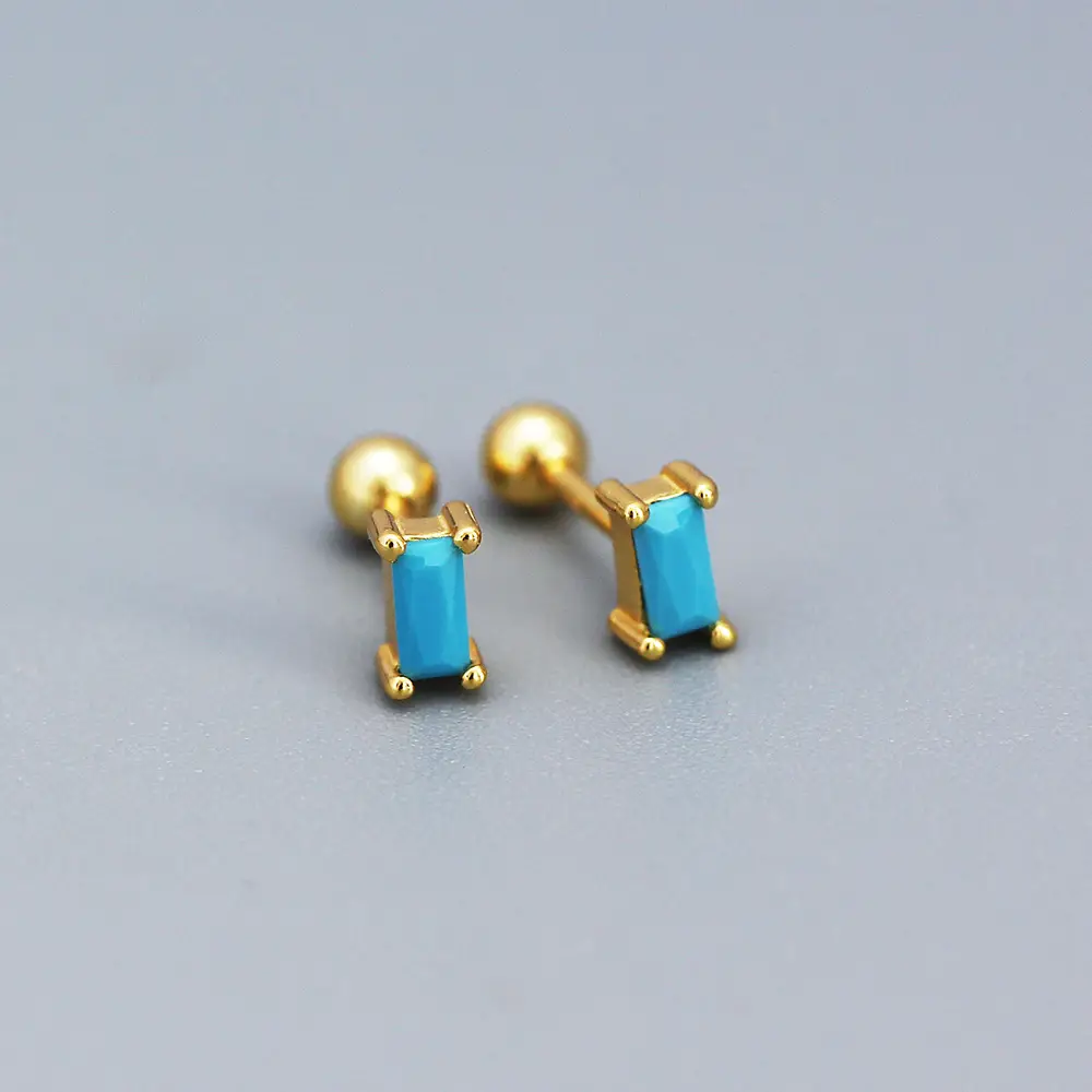 YH0505 Zircon Earrings Gold Chain Dangle for Women - Image 6