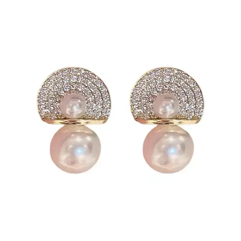 Pearl Earrings Gold Plated 2022 Fashion Women - Image 6