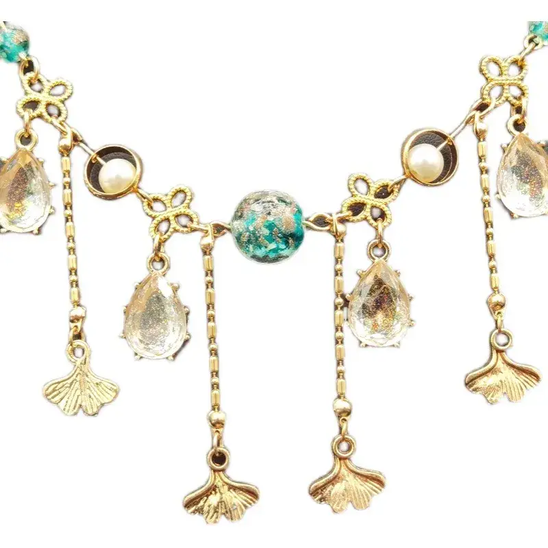 Tang Style Ginkgo Leaf Necklace for Women - Image 6