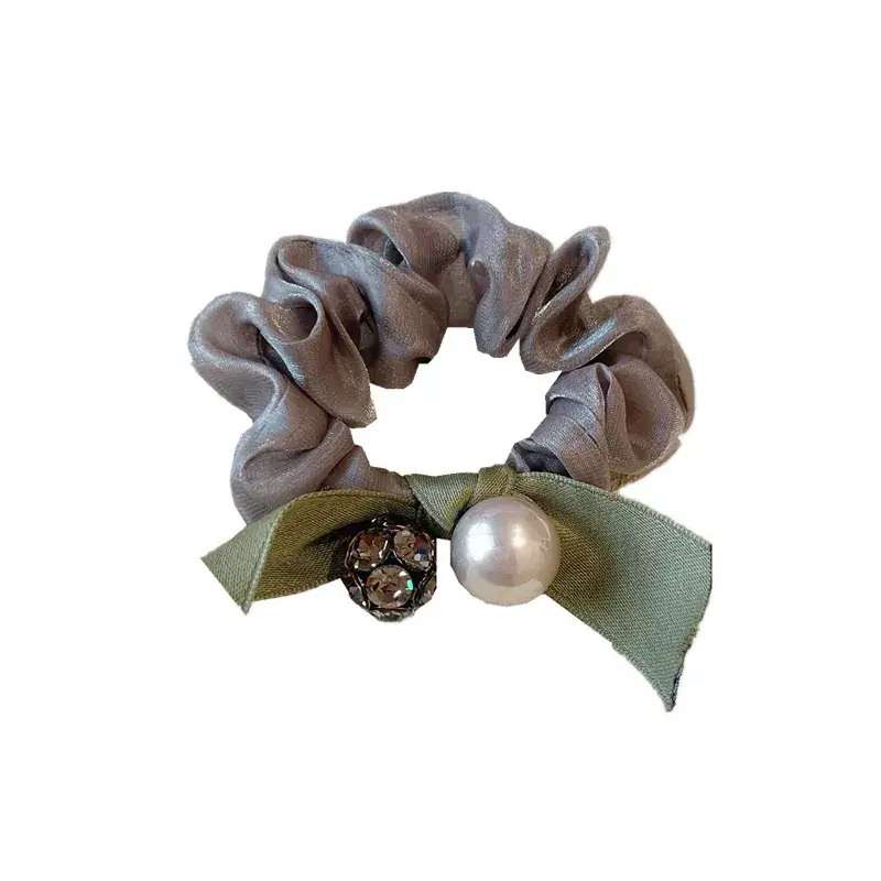 Elegant Pearl & Rhinestone Hair Ties for Women - Image 8