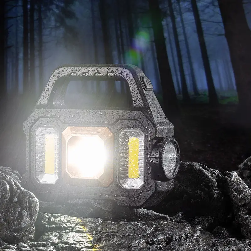 Solar Powered Portable Flashlight with COB & Micro USB - Image 4
