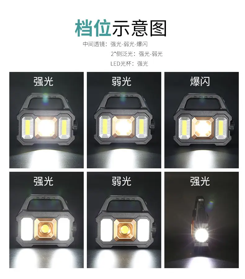 Solar Powered Portable Flashlight with COB & Micro USB — feature 16