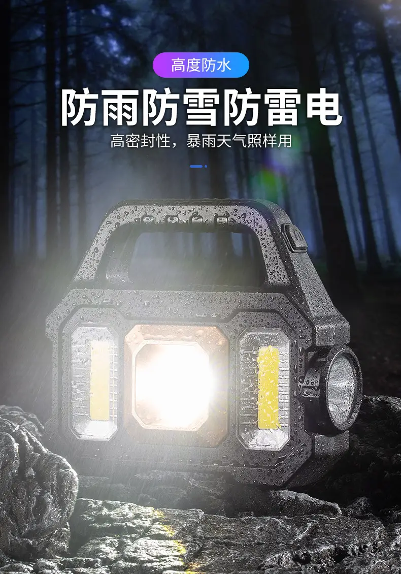 Solar Powered Portable Flashlight with COB & Micro USB — feature 21