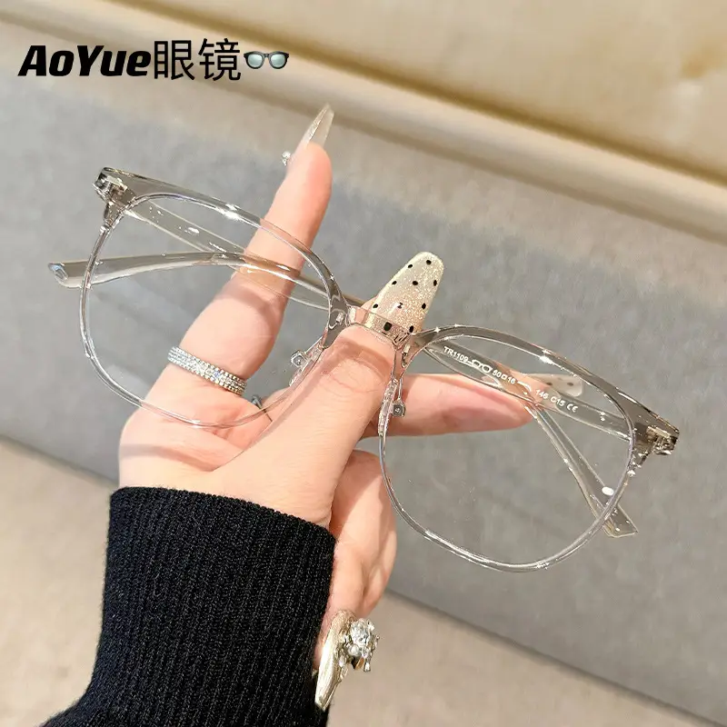 Olive Green Korean Artistic TR90 Myopia Glasses for Women - Image 9