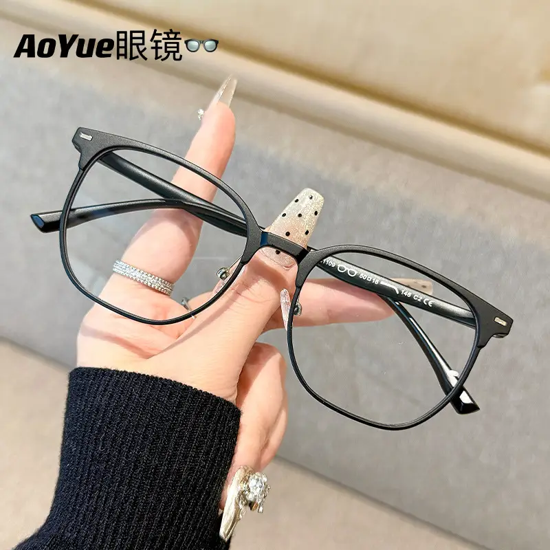 Olive Green Korean Artistic TR90 Myopia Glasses for Women - Image 2
