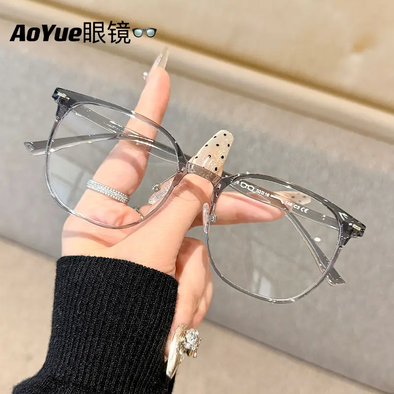 Olive Green Korean Artistic TR90 Myopia Glasses for Women - Image 3