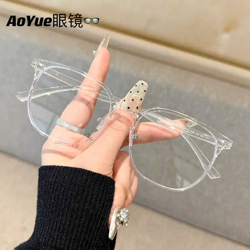 Olive Green Korean Artistic TR90 Myopia Glasses for Women - Image 4