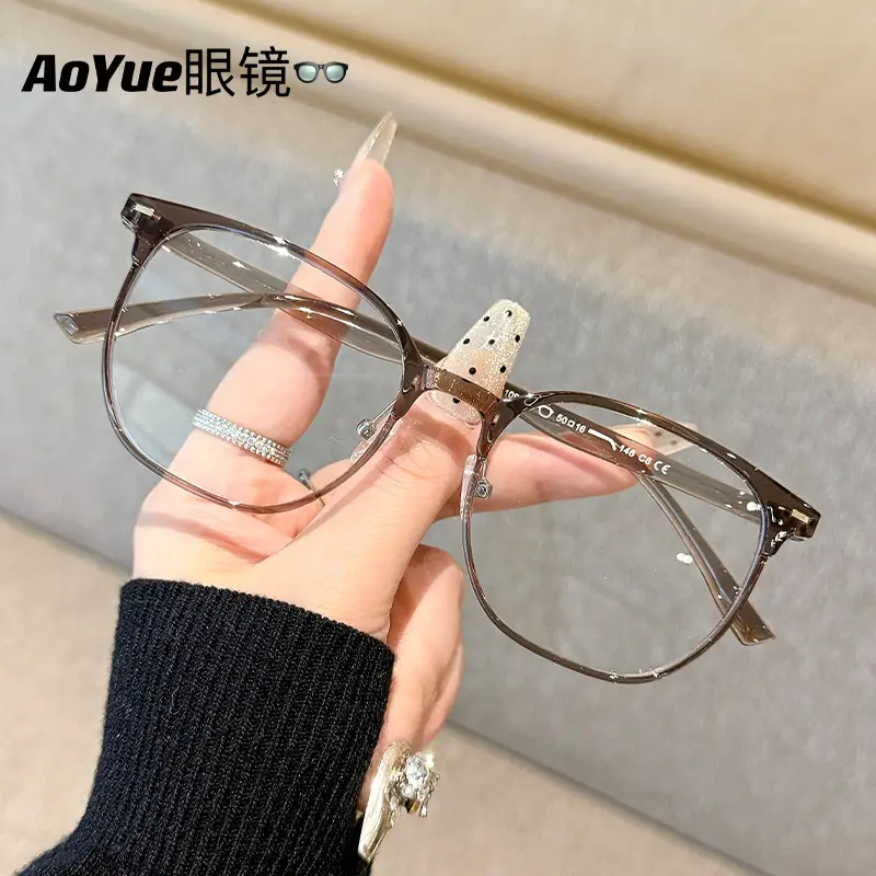 Olive Green Korean Artistic TR90 Myopia Glasses for Women - Image 6
