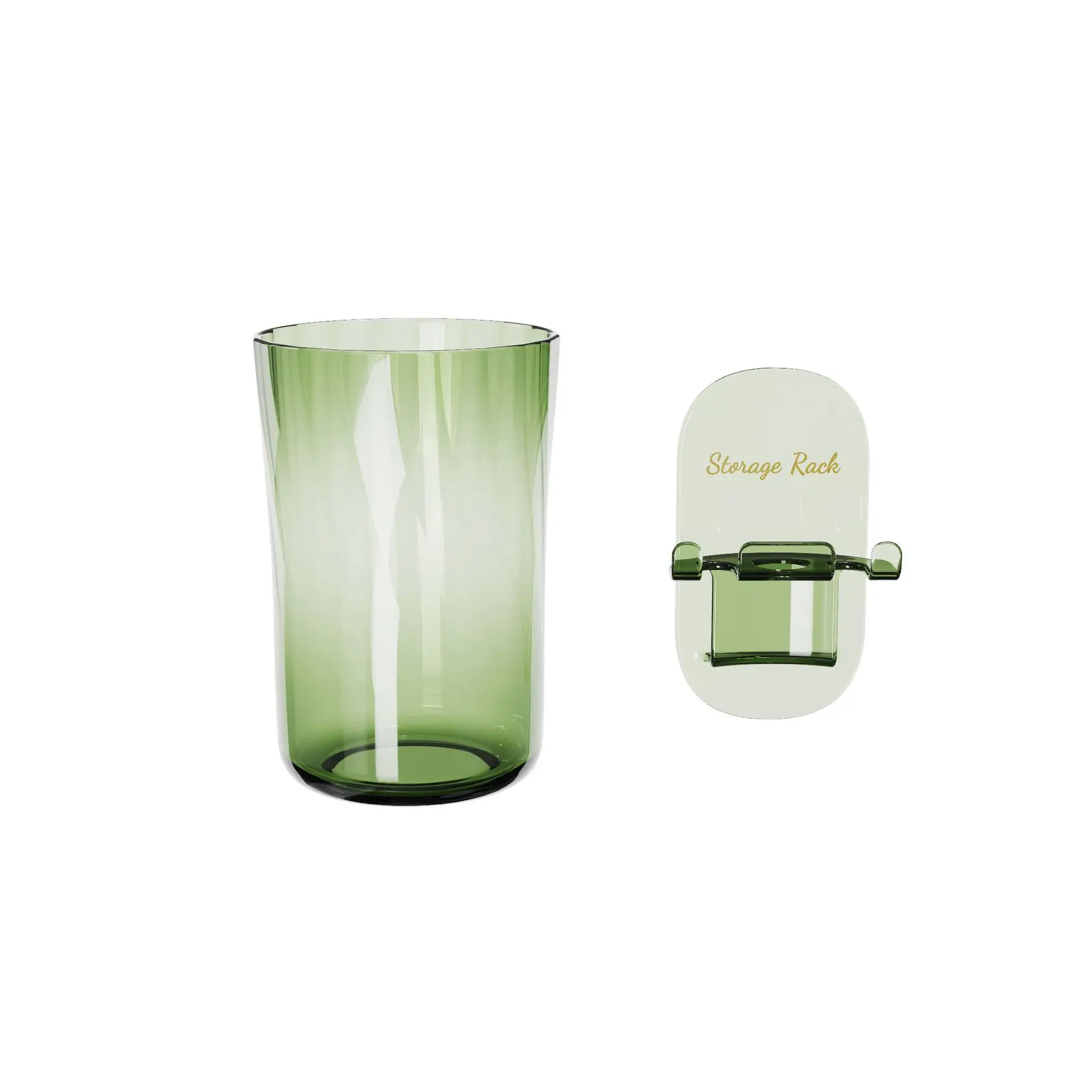 Wall-Mounted PET Toothbrush Rack with High Temp Cup - Image 8