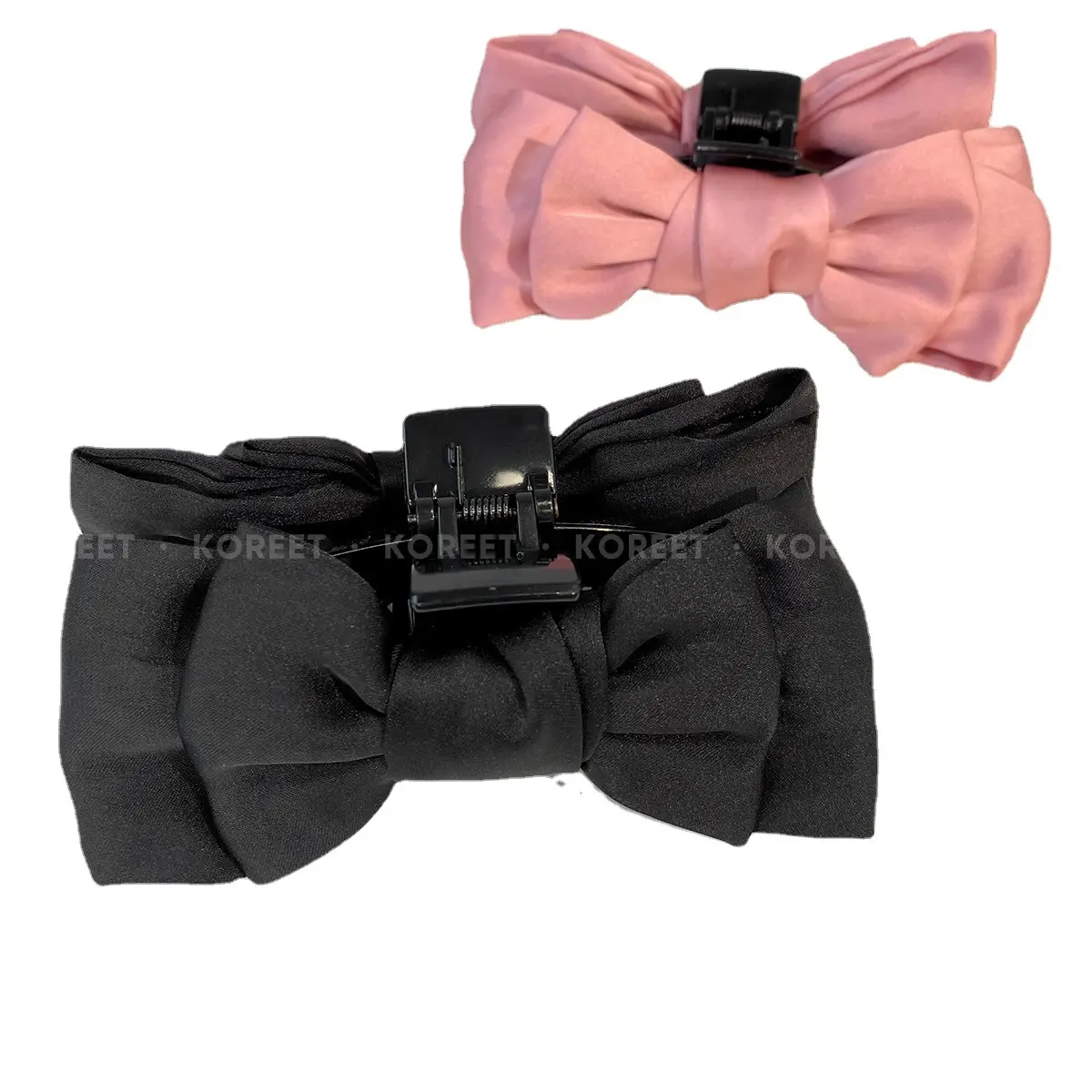 Jennie Oversized Bow Clip Hair Accessory Black Gold - Image 11