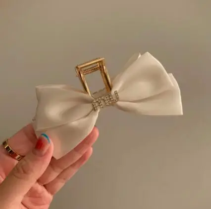 Jennie Oversized Bow Clip Hair Accessory Black Gold - Image 4