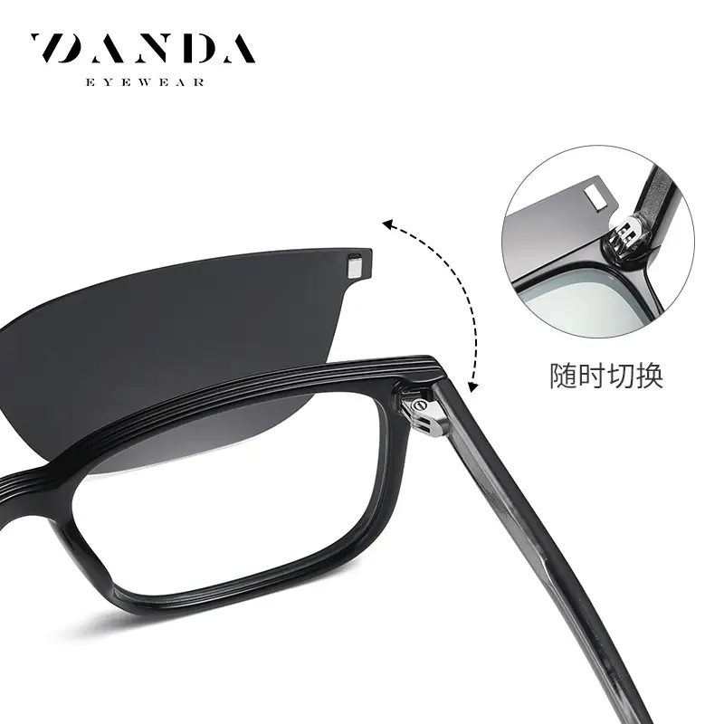 Magnetic Polarized Sunglasses for Men Black