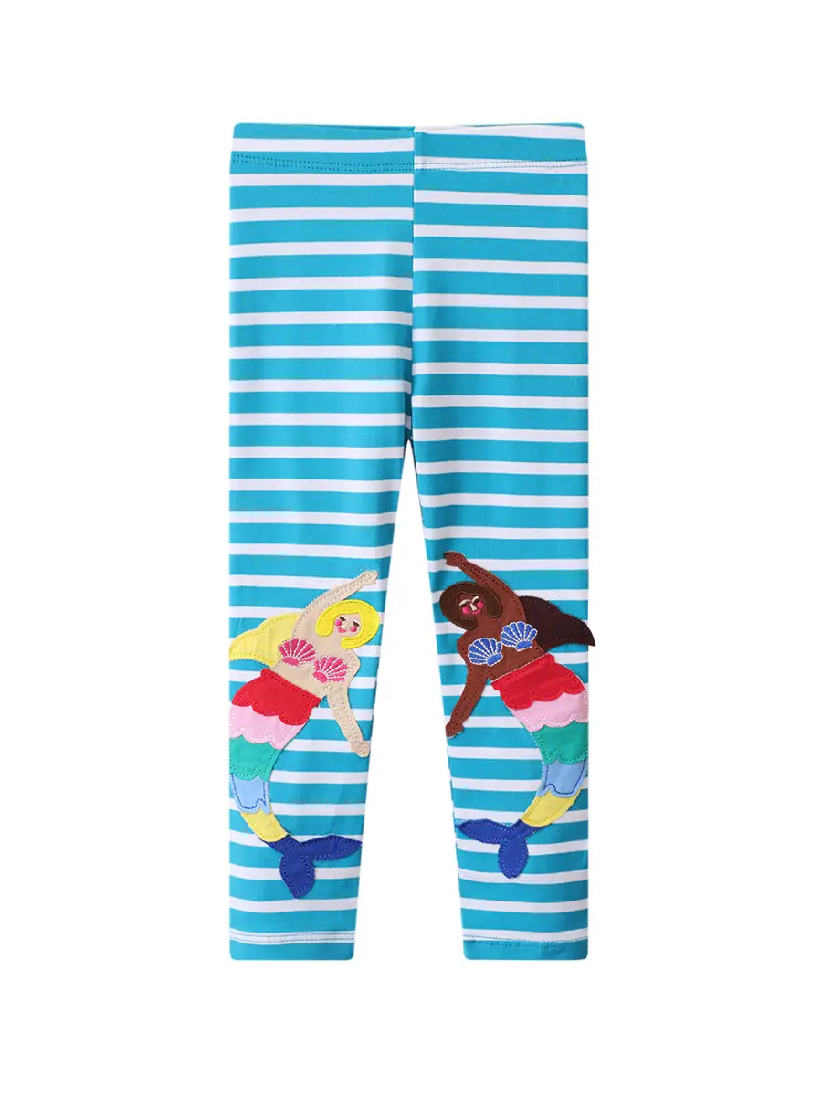 Girls Striped Leggings Slim Fit Stretch 2026