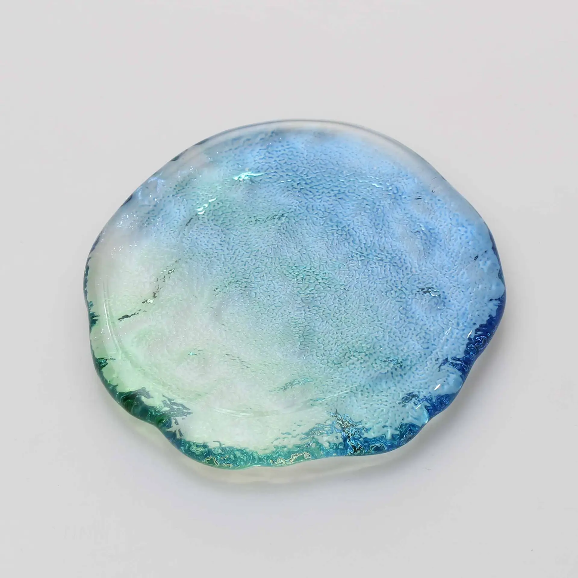 Japanese Style Crystal Tea Cup Mat 10.5cm Blue - Image 7