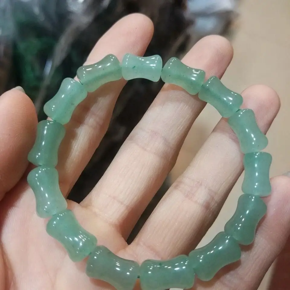 Natural Jade Bracelet Green High Old Beads India - Image 16