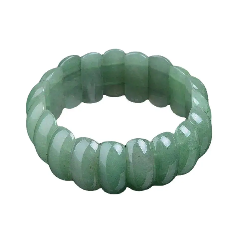 Natural Jade Bracelet Green High Old Beads India - Image 17