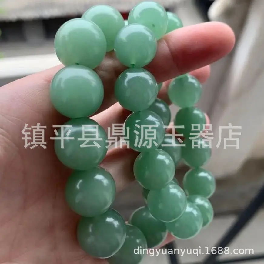 Natural Jade Bracelet Green High Old Beads India - Image 10