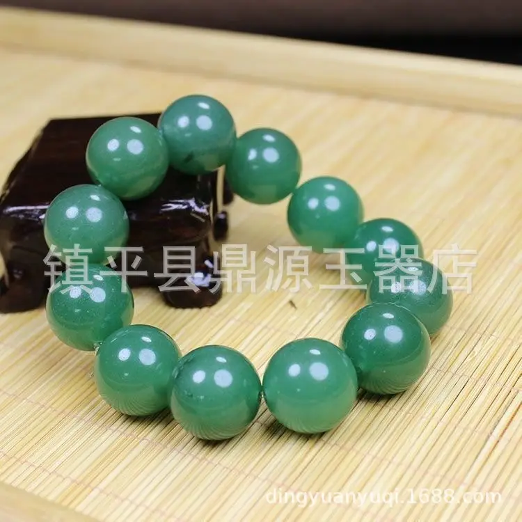 Natural Jade Bracelet Green High Old Beads India - Image 11
