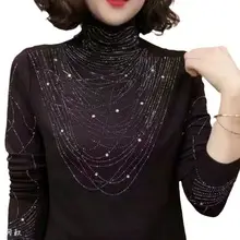 Women Knit Mink Cardigan Red Turtleneck Winter Wear — feature 8