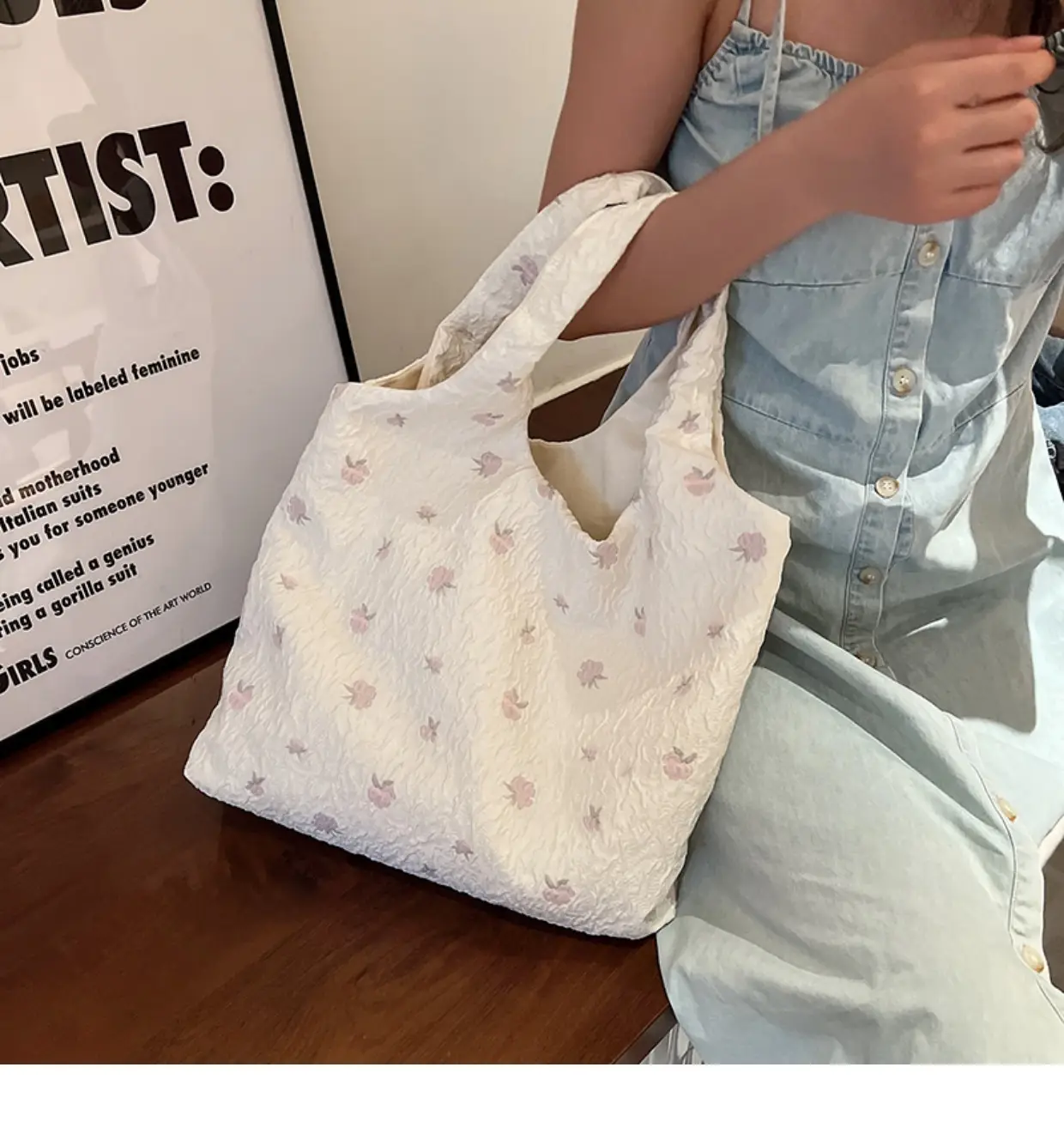 Fresh Canvas Shoulder Bag for Students Women Large Capacity — feature 11