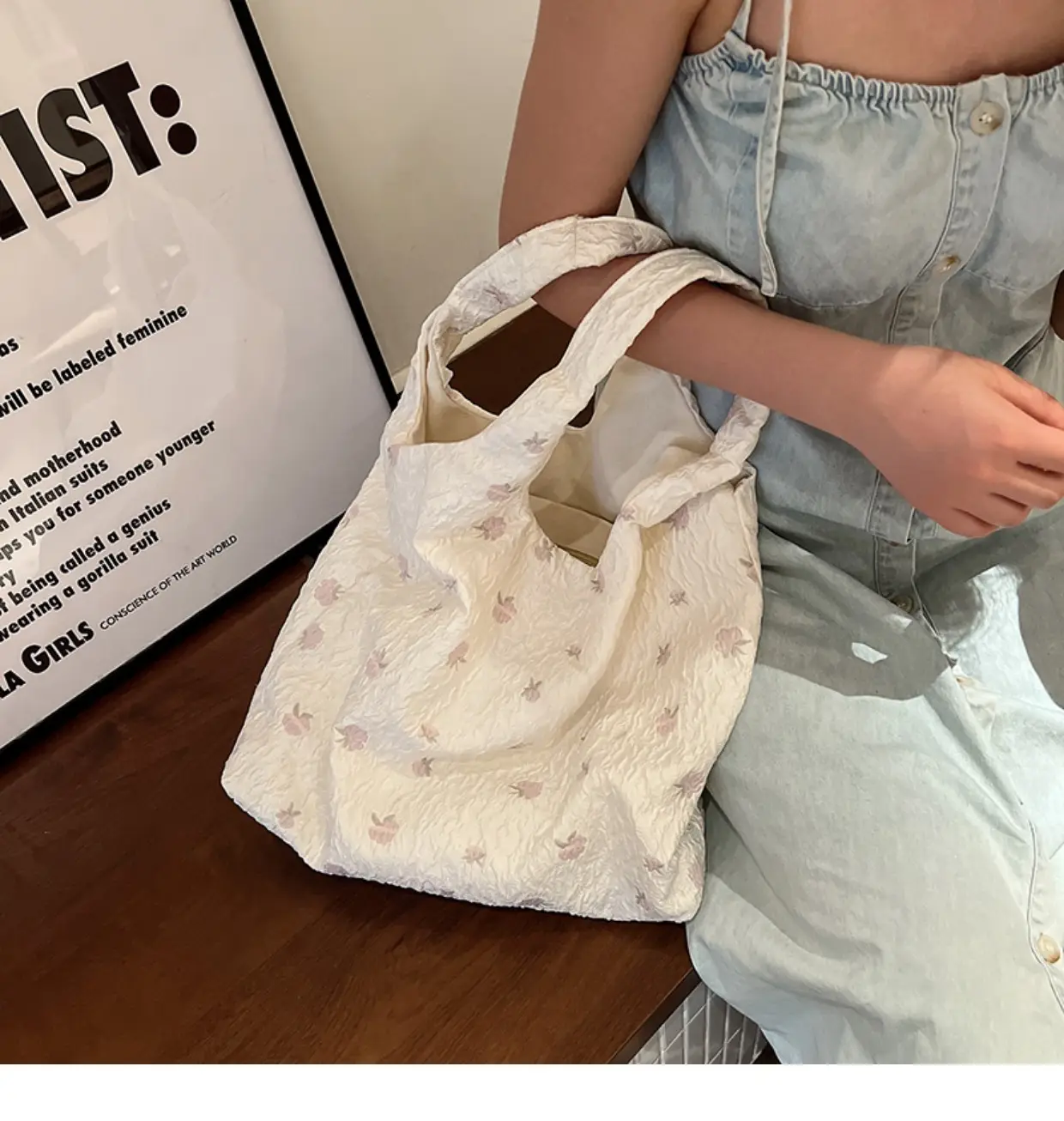 Fresh Canvas Shoulder Bag for Students Women Large Capacity — feature 12