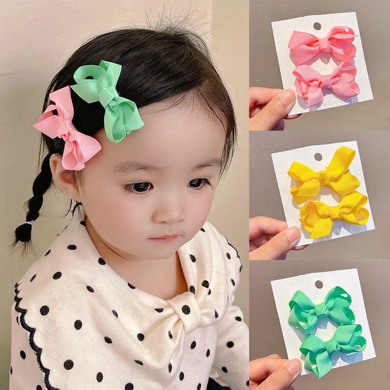 Pink Polka Dot Bow Hairpin for Girls - Image 19