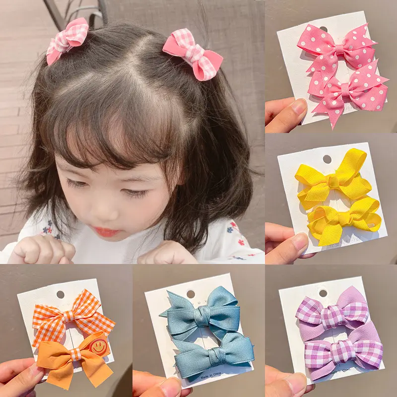 Pink Polka Dot Bow Hairpin for Girls - Image 20