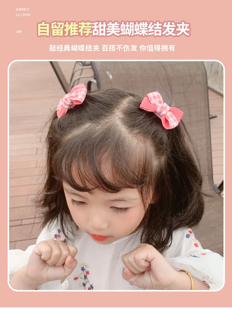 Pink Polka Dot Bow Hairpin for Girls — feature 17