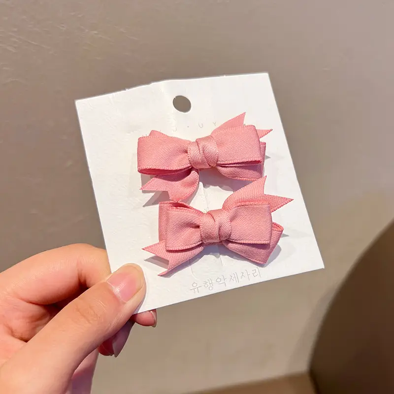 Pink Polka Dot Bow Hairpin for Girls - Image 9