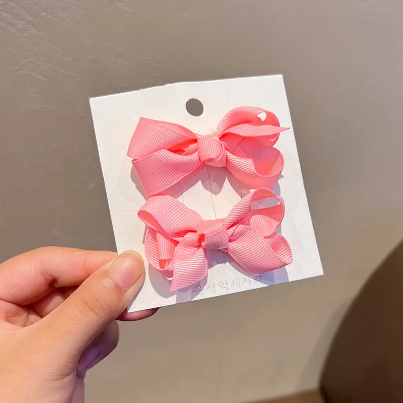 Pink Polka Dot Bow Hairpin for Girls - Image 13